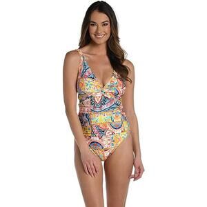 La Blanca Soleil Twist Front Tankini Top‎ - Size 6